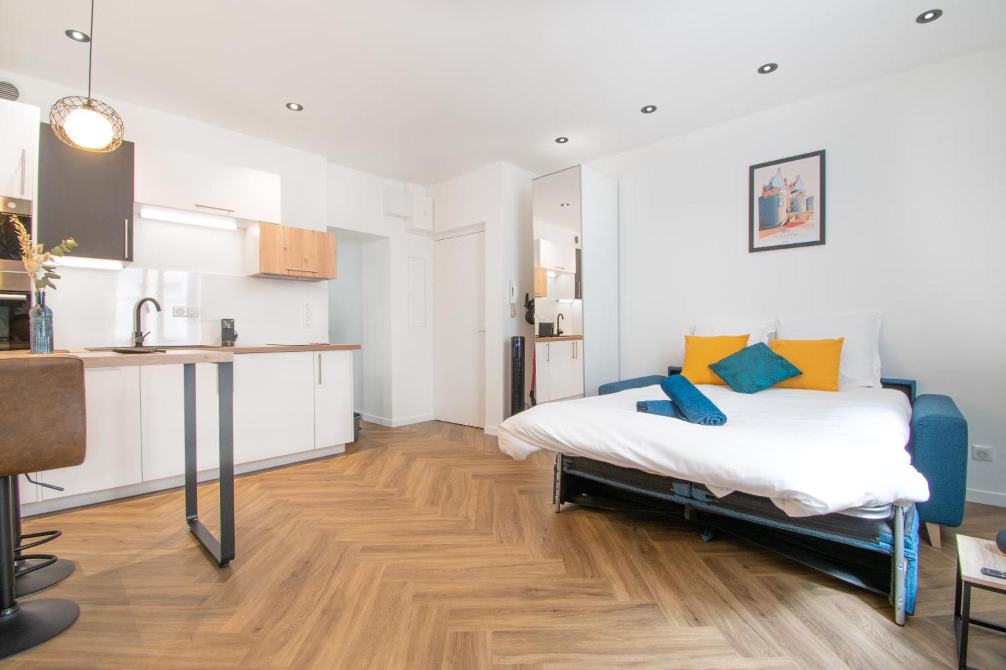 L'Appartement Des Ducs Avec Baignoire Double Nantes Luaran gambar